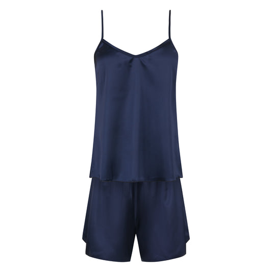 Satin Pyjama Set Kurze Hose