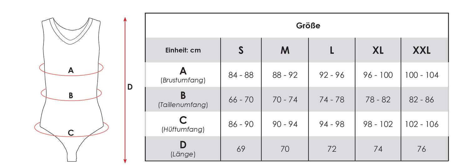 Body ärmellos aus Baumwolle