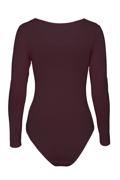 Evoni Long Sleeve Bodysuit Crew Neck
