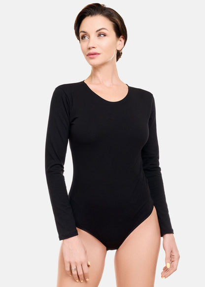 Evoni Long Sleeve Bodysuit Crew Neck