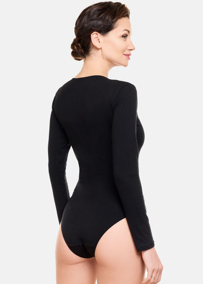 Evoni Long Sleeve Bodysuit Crew Neck