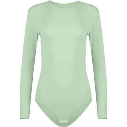 Evoni Long Sleeve Bodysuit Crew Neck