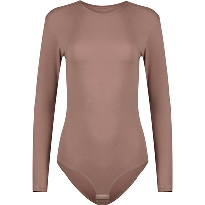Evoni Long Sleeve Bodysuit Crew Neck