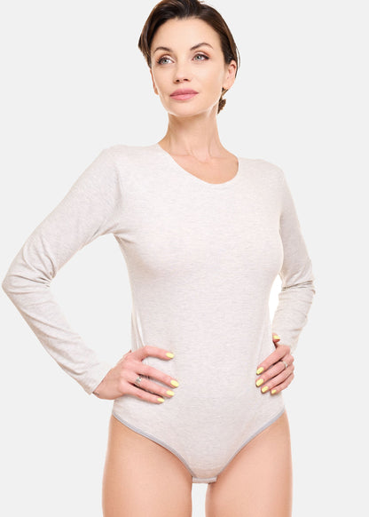 Evoni Long Sleeve Bodysuit Crew Neck