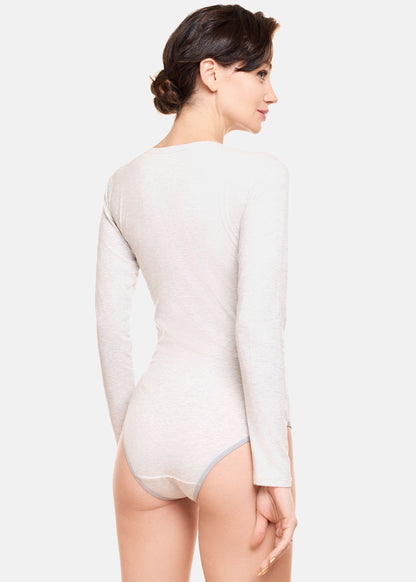 Evoni Long Sleeve Bodysuit Crew Neck