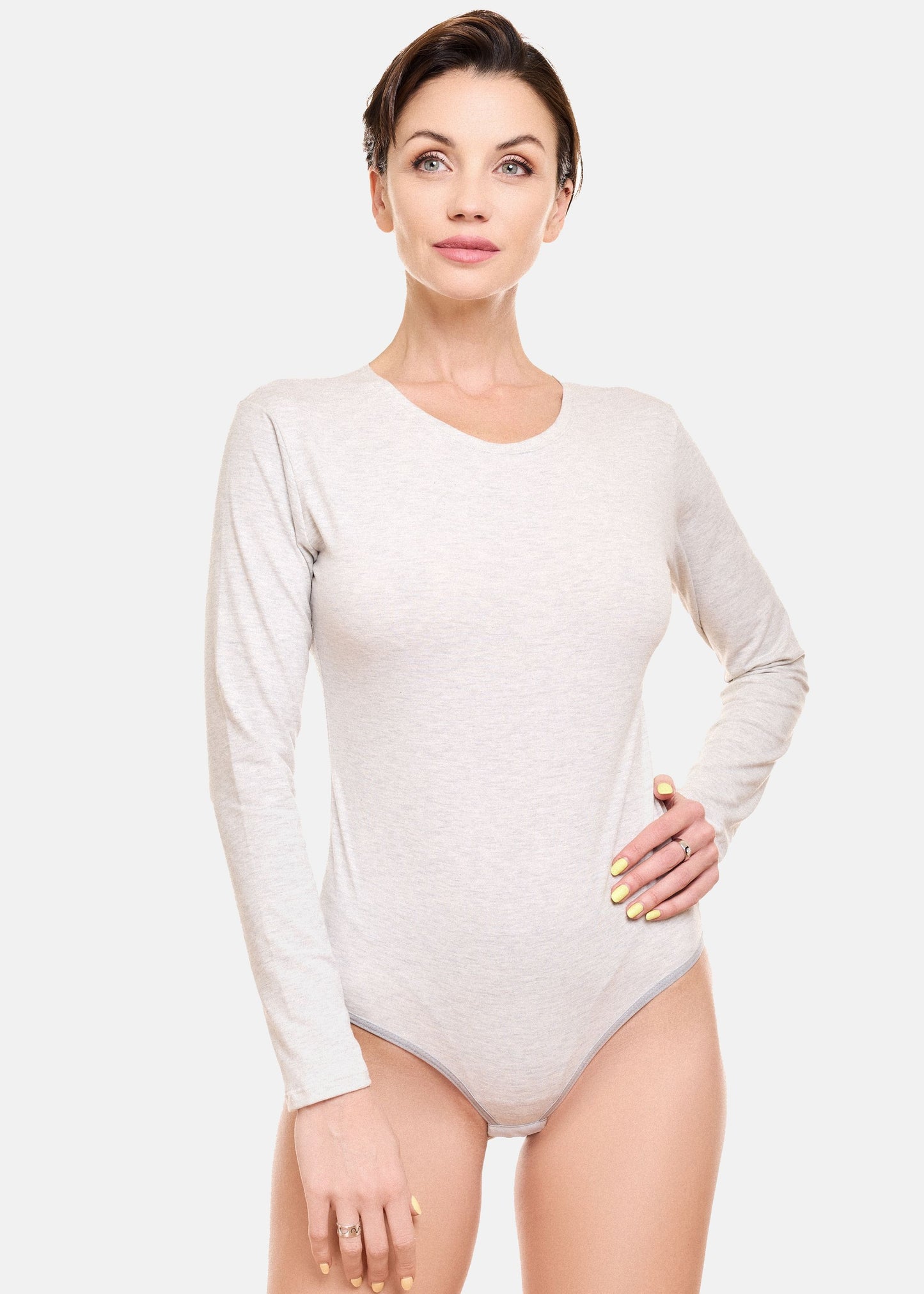 Evoni Long Sleeve Bodysuit Crew Neck