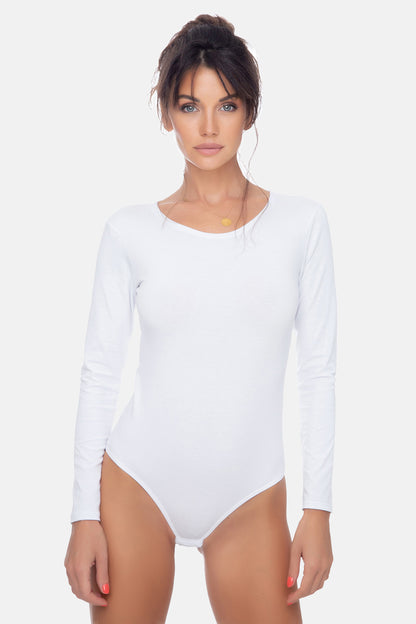 Evoni Long Sleeve Bodysuit Crew Neck
