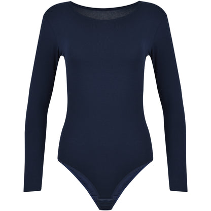 Evoni Long Sleeve Bodysuit Crew Neck