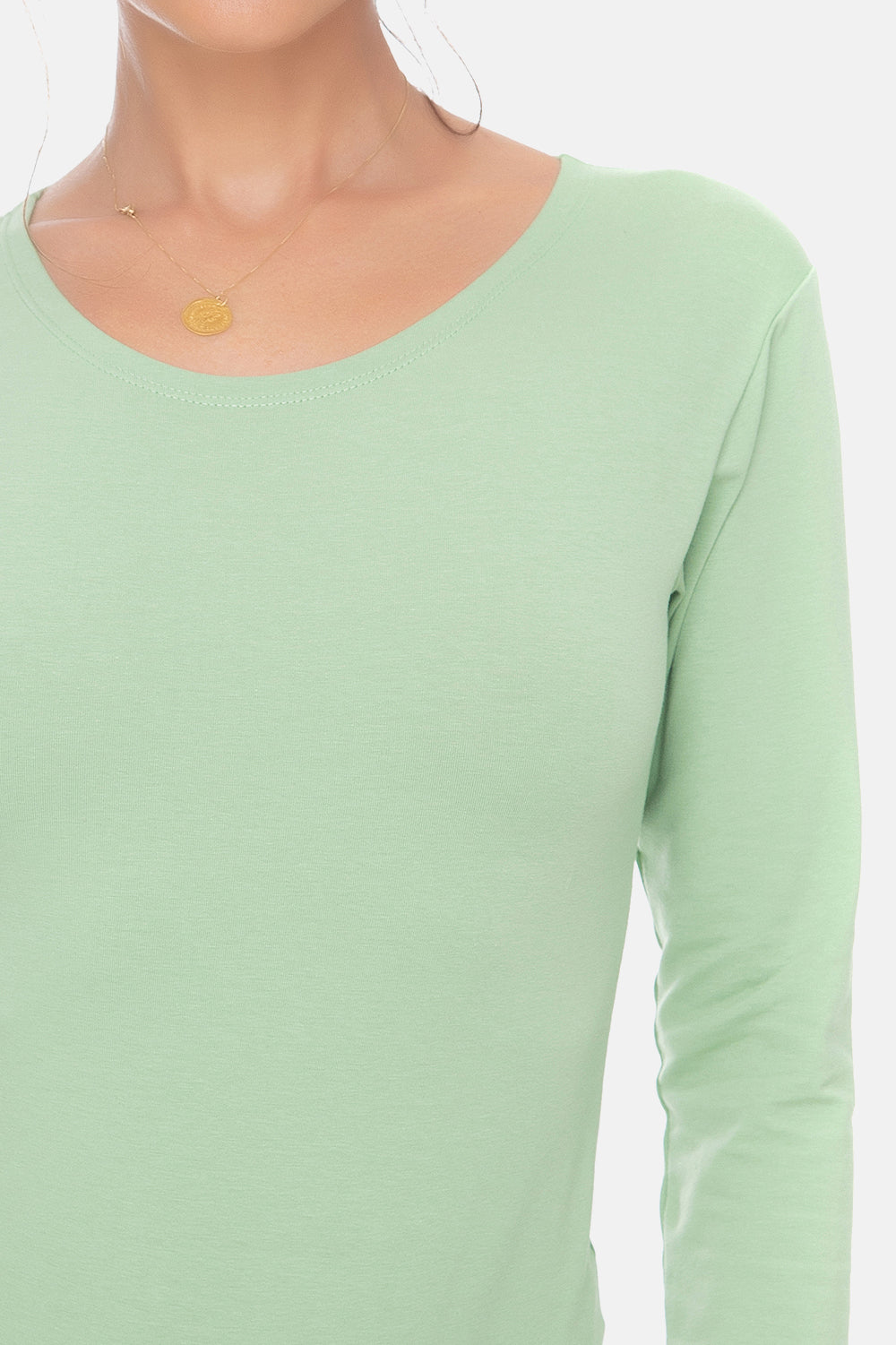 Evoni Long Sleeve Bodysuit Crew Neck