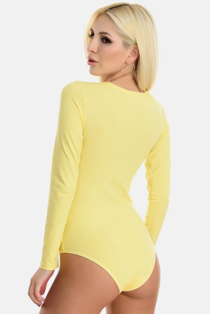 Evoni Long Sleeve Bodysuit Crew Neck