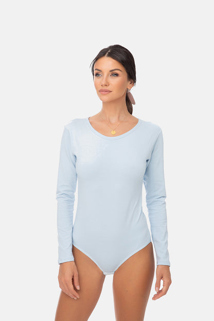 Evoni Long Sleeve Bodysuit Crew Neck