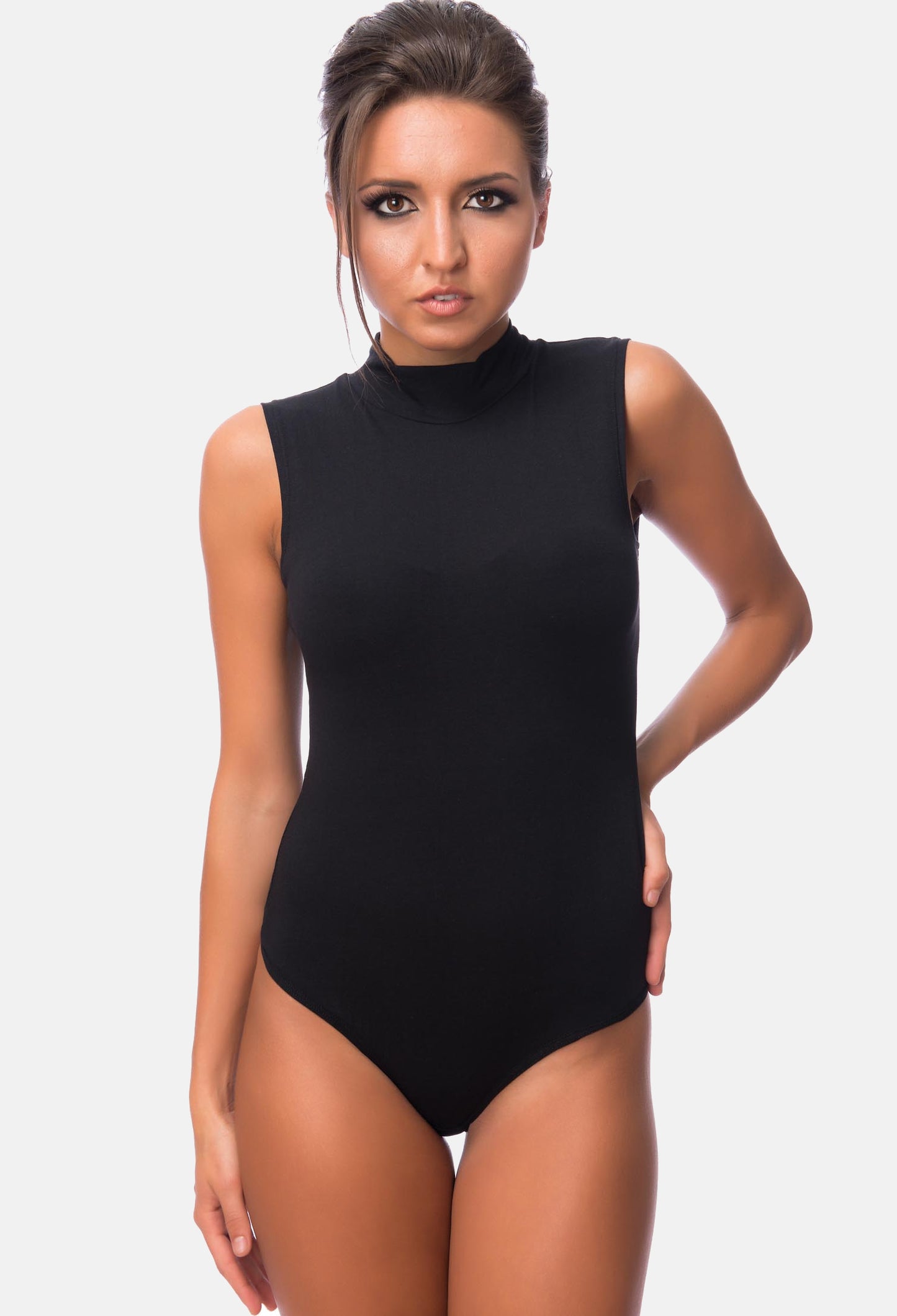 Damen Body Halbkragen ärmellos