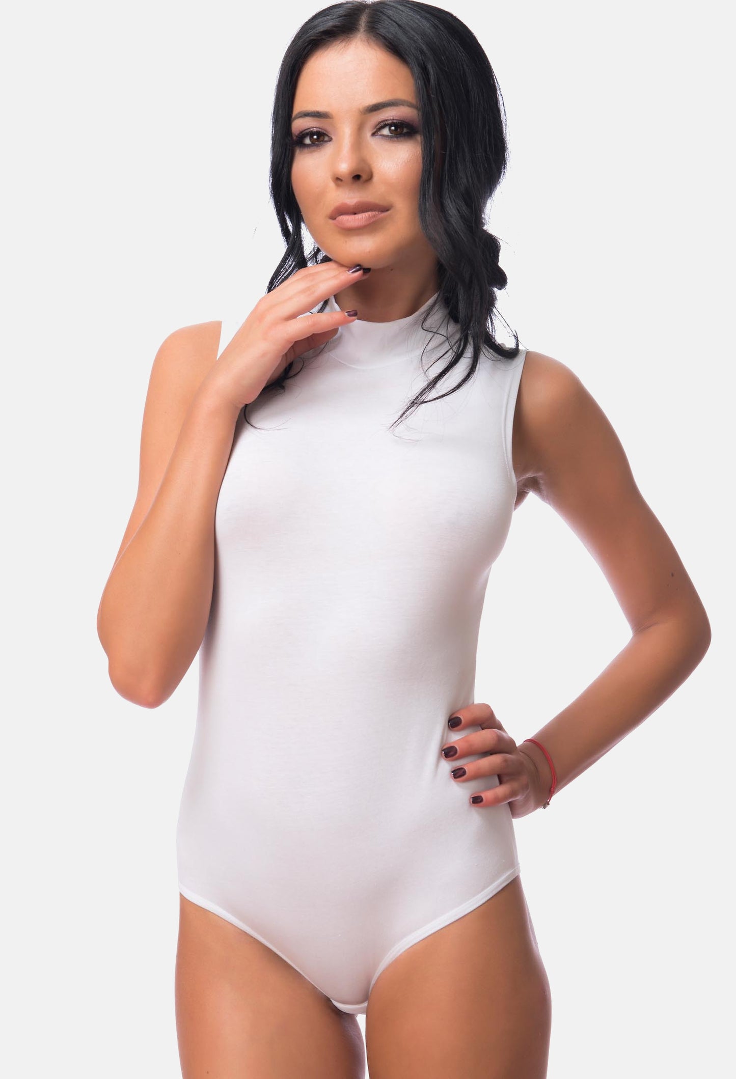 Damen Body Halbkragen ärmellos