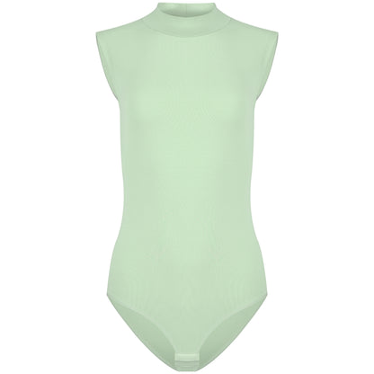 Damen Body Halbkragen ärmellos