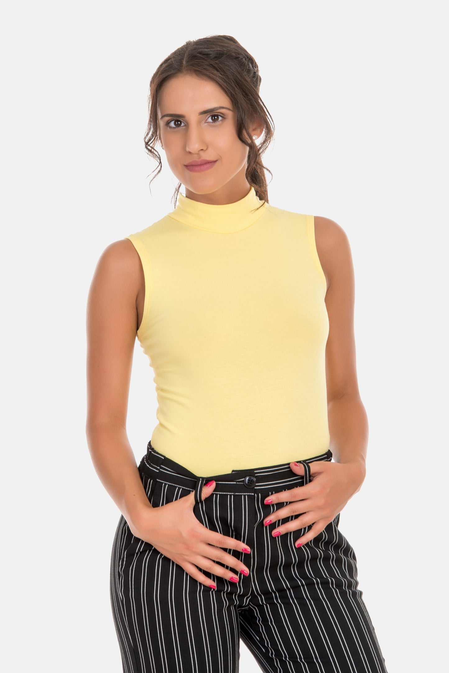 Damen Body Halbkragen ärmellos