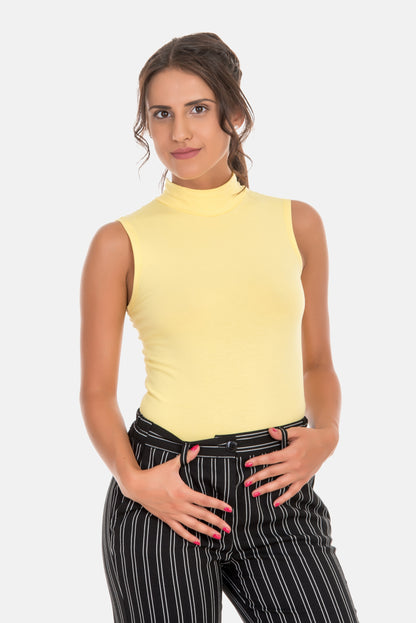 Damen Body Halbkragen ärmellos