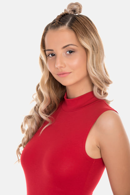 Damen Body Halbkragen ärmellos