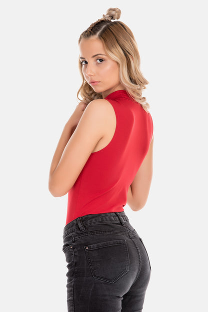 Damen Body Halbkragen ärmellos