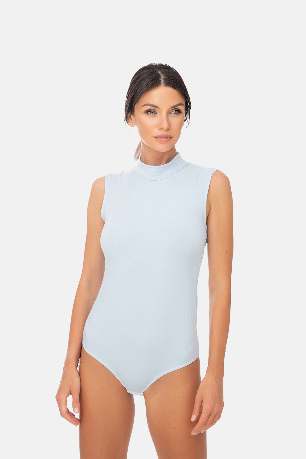 Damen Body Halbkragen ärmellos