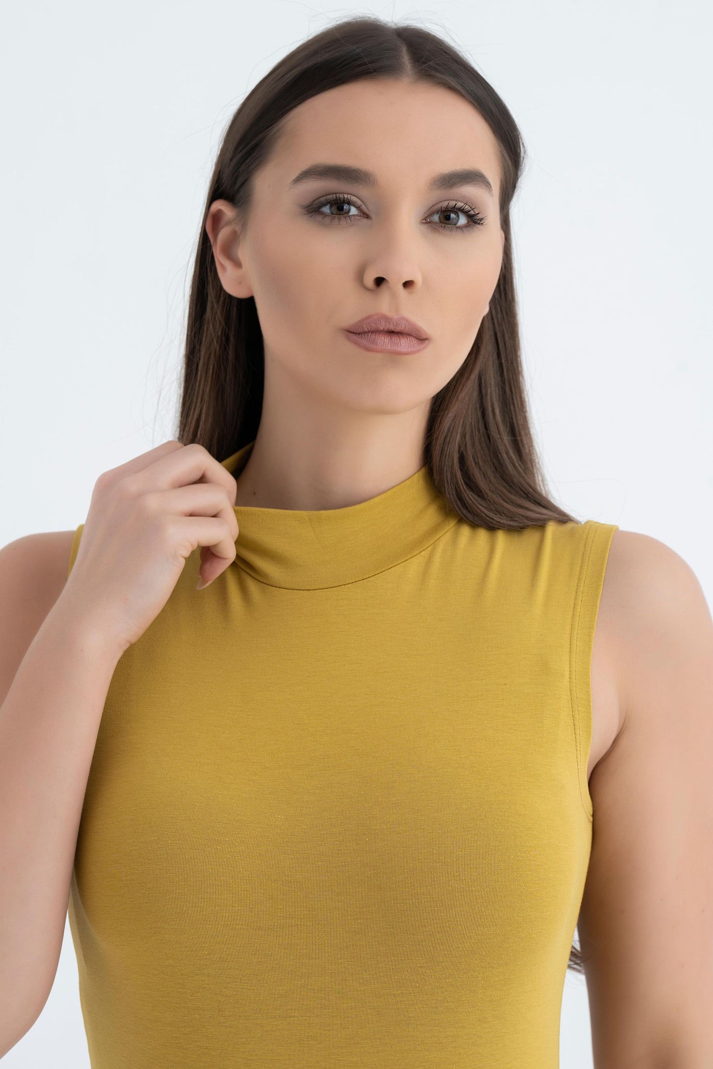 Damen Body Halbkragen ärmellos