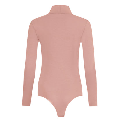 Eleganter Langarmbody aus Baumwolle mit Hochkragen – Vielseitiger Stylingpartner