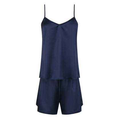 Satin Pyjama Set Kurze Hose