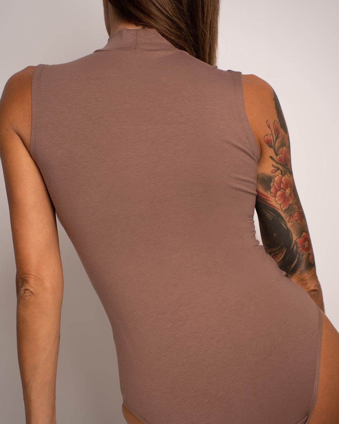 Damen Body Halbkragen ärmellos