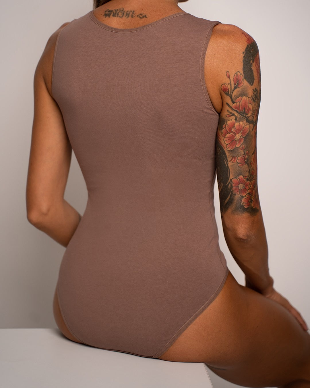 Body ärmellos aus Baumwolle