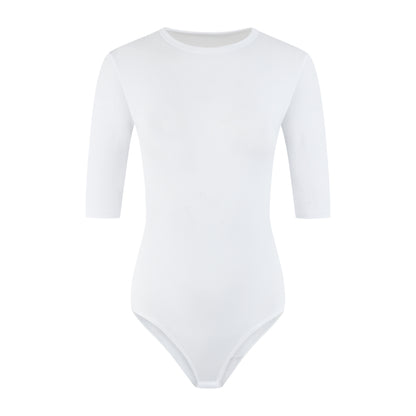 Women's Cotton Bodysuit with Half Sleeves – Figure-Hugging, Stretchy & Pleasantly Soft