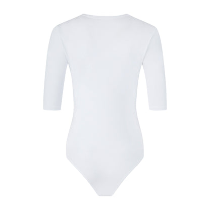 Women's Cotton Bodysuit with Half Sleeves – Figure-Hugging, Stretchy & Pleasantly Soft
