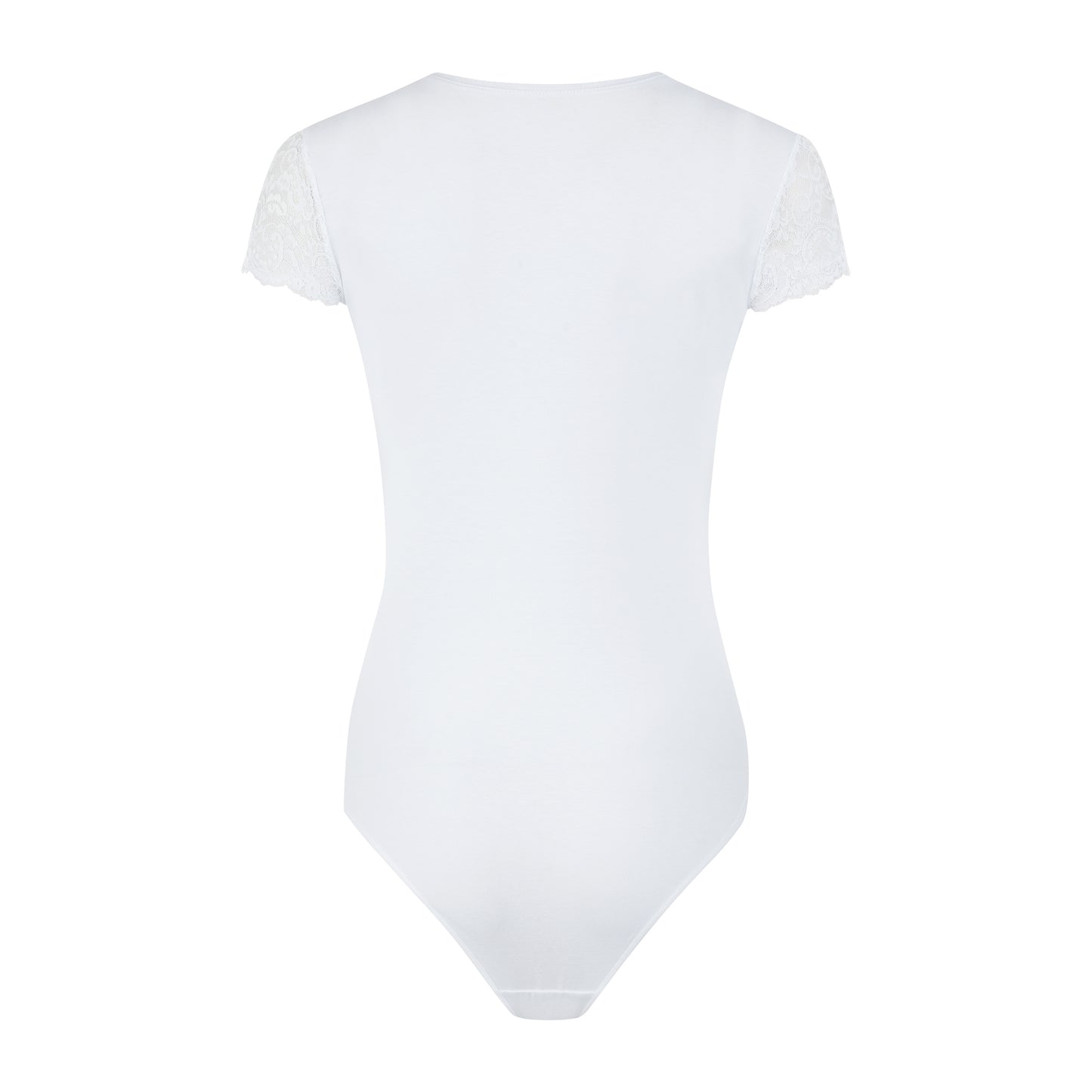 Body mit hohem Rundkragen & Spitze