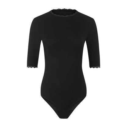 Elegant women's bodysuit with elbow sleeves