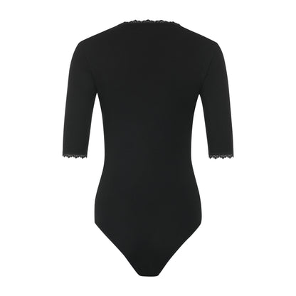 Elegant women's bodysuit with elbow sleeves