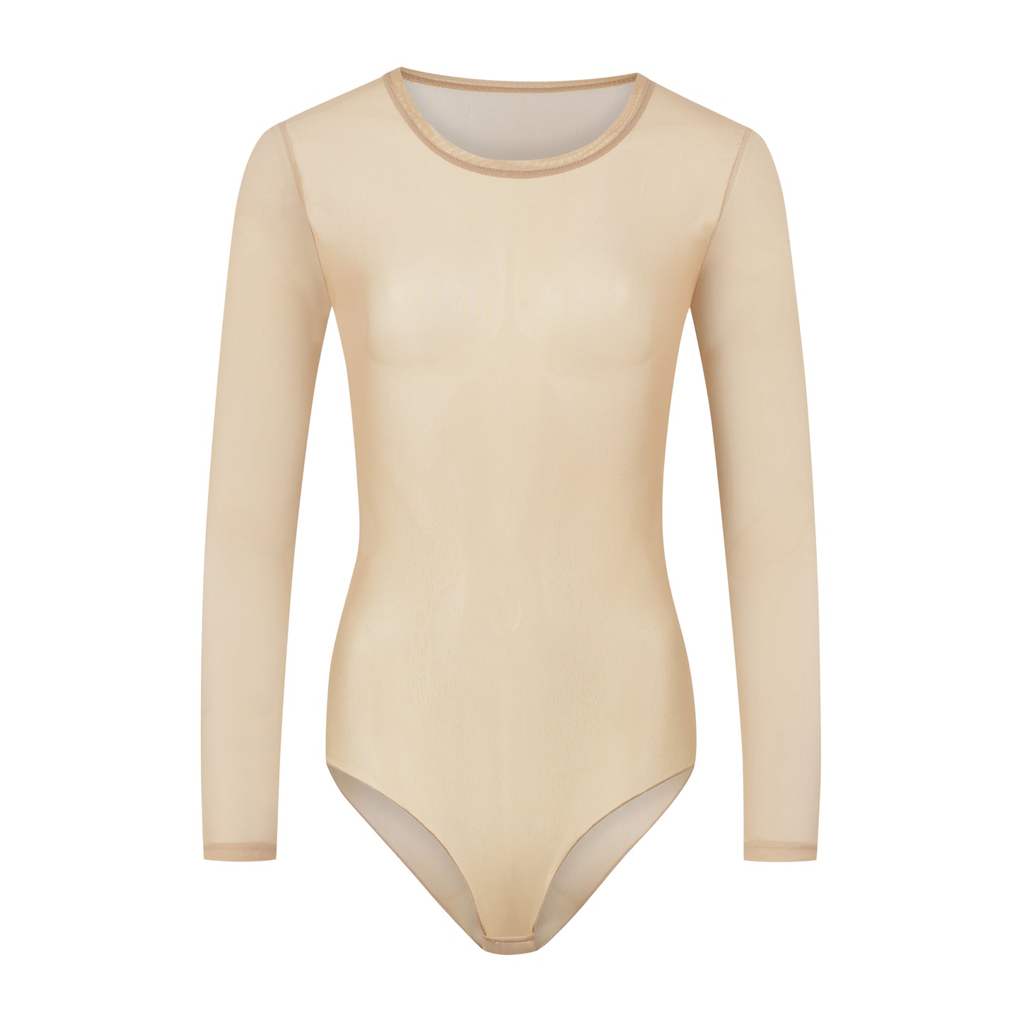 Damen Langarmbody transparent