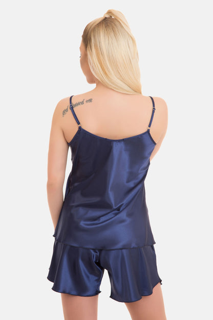 Satin Pyjama Set Kurze Hose