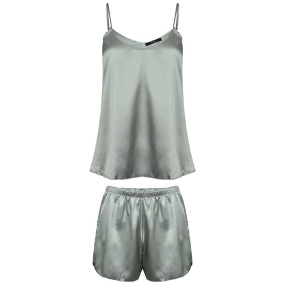 Satin Pyjama Set Kurze Hose