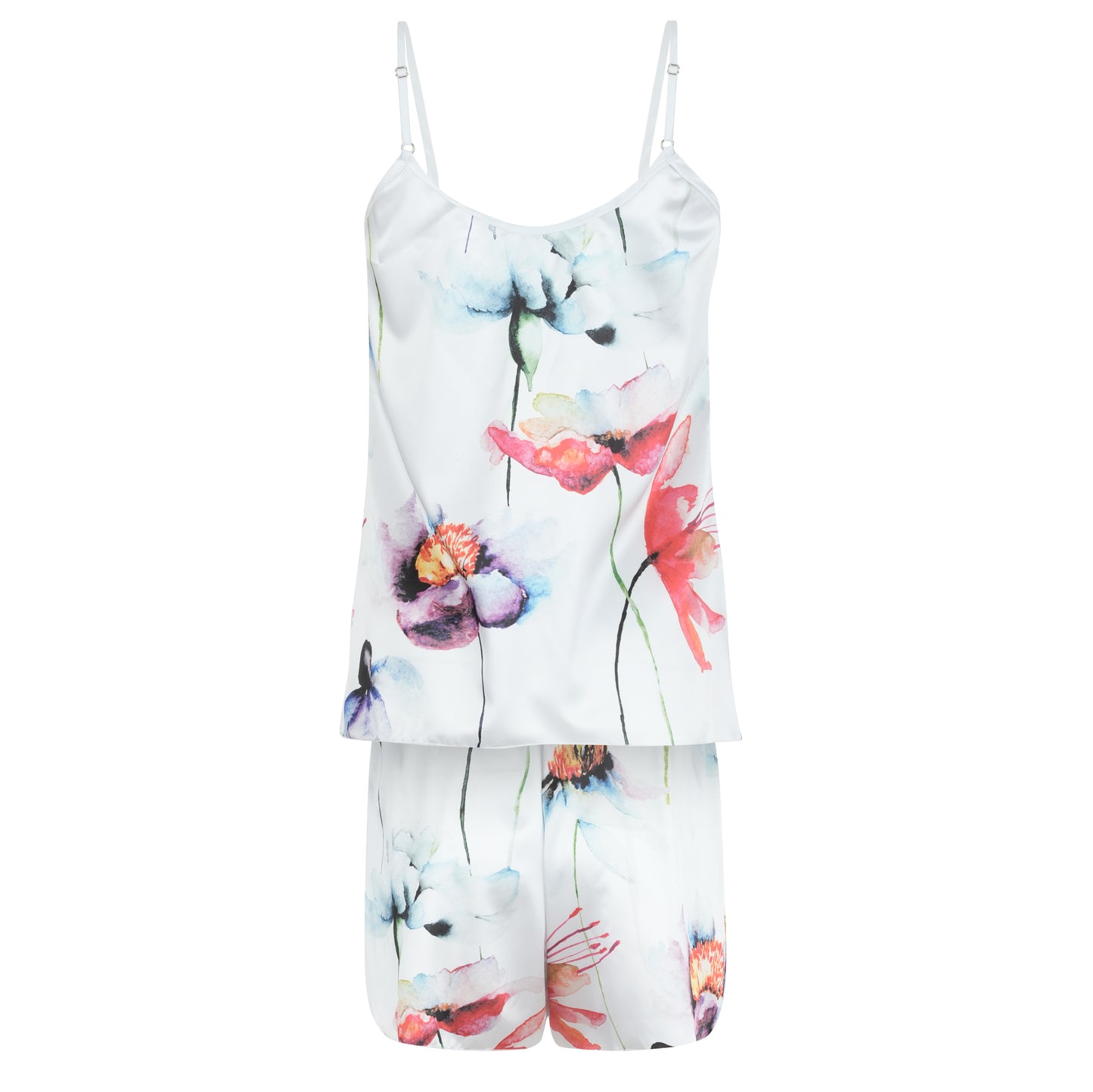 Satin Pyjama Set Kurze Hose