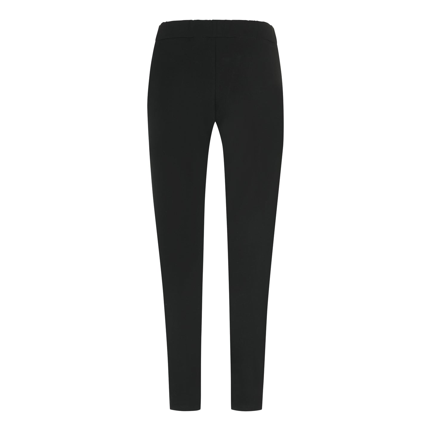 Stoffhose Damen schwarz, elegante Schlupfhose mit elastischem Bund, schmal geschnittene Business Hose