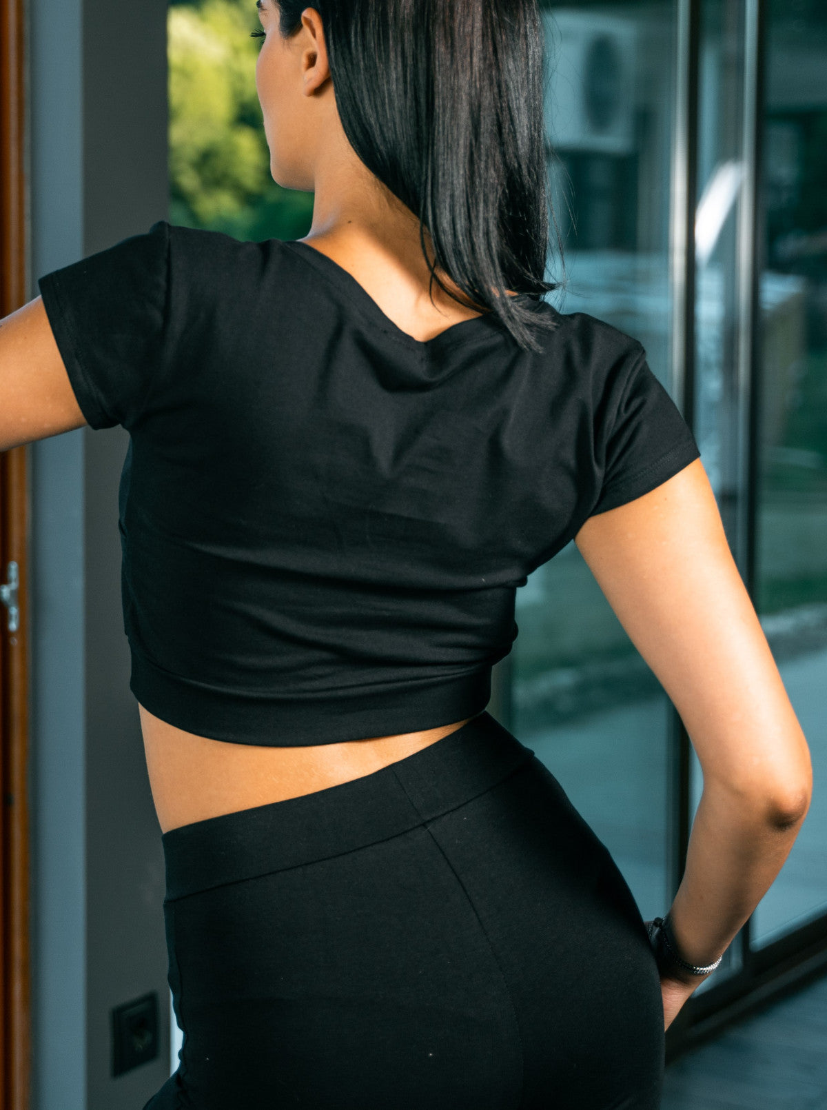 Damen kurze Leggings aus Baumwolle