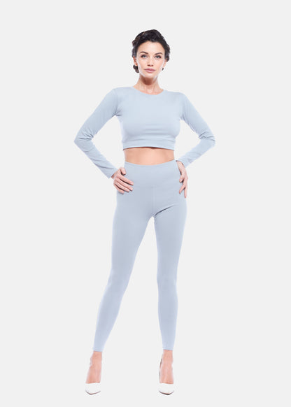 Damen Leggings aus Baumwolle mit hohem Bund