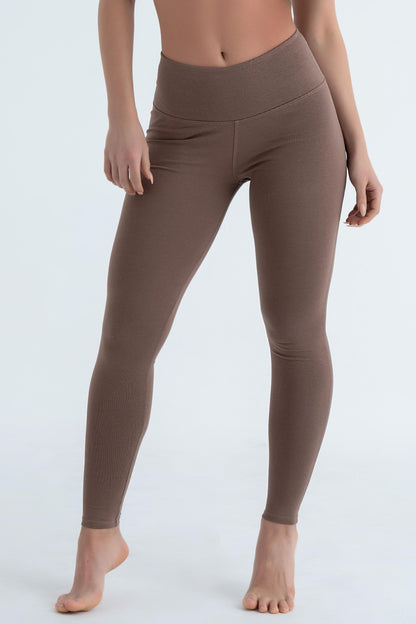 Damen Leggings aus Baumwolle mit hohem Bund