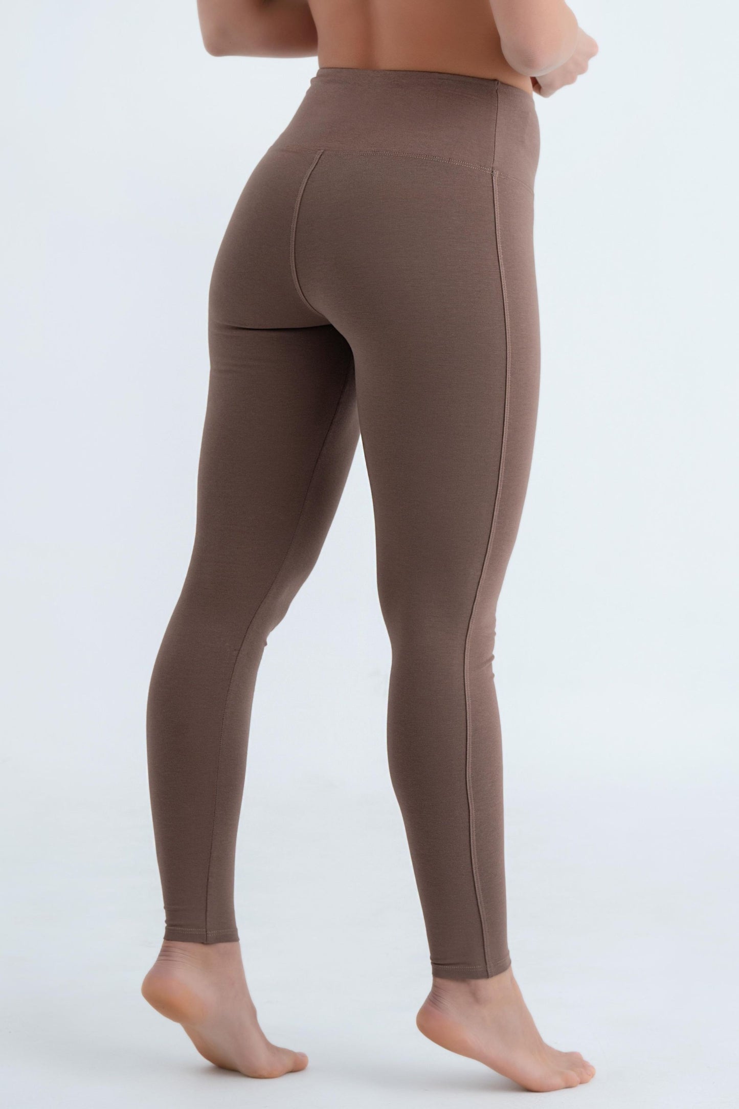 Damen Leggings aus Baumwolle mit hohem Bund
