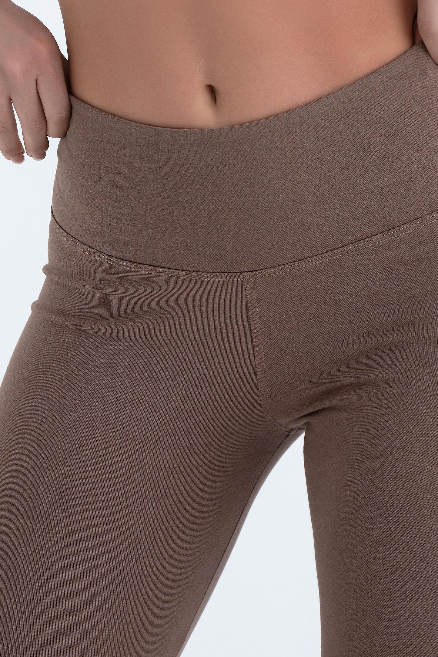 Damen Leggings aus Baumwolle mit hohem Bund