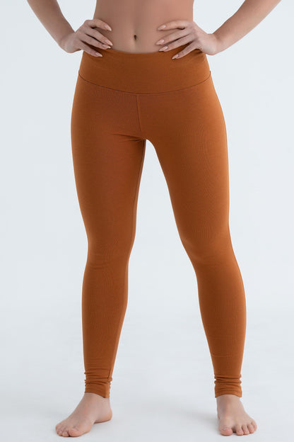 Damen Leggings aus Baumwolle mit hohem Bund