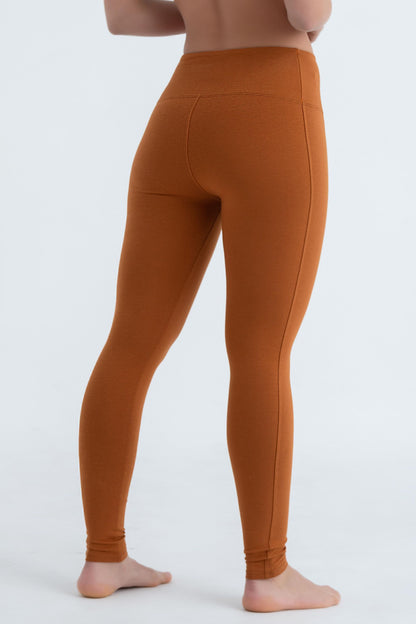 Damen Leggings aus Baumwolle mit hohem Bund