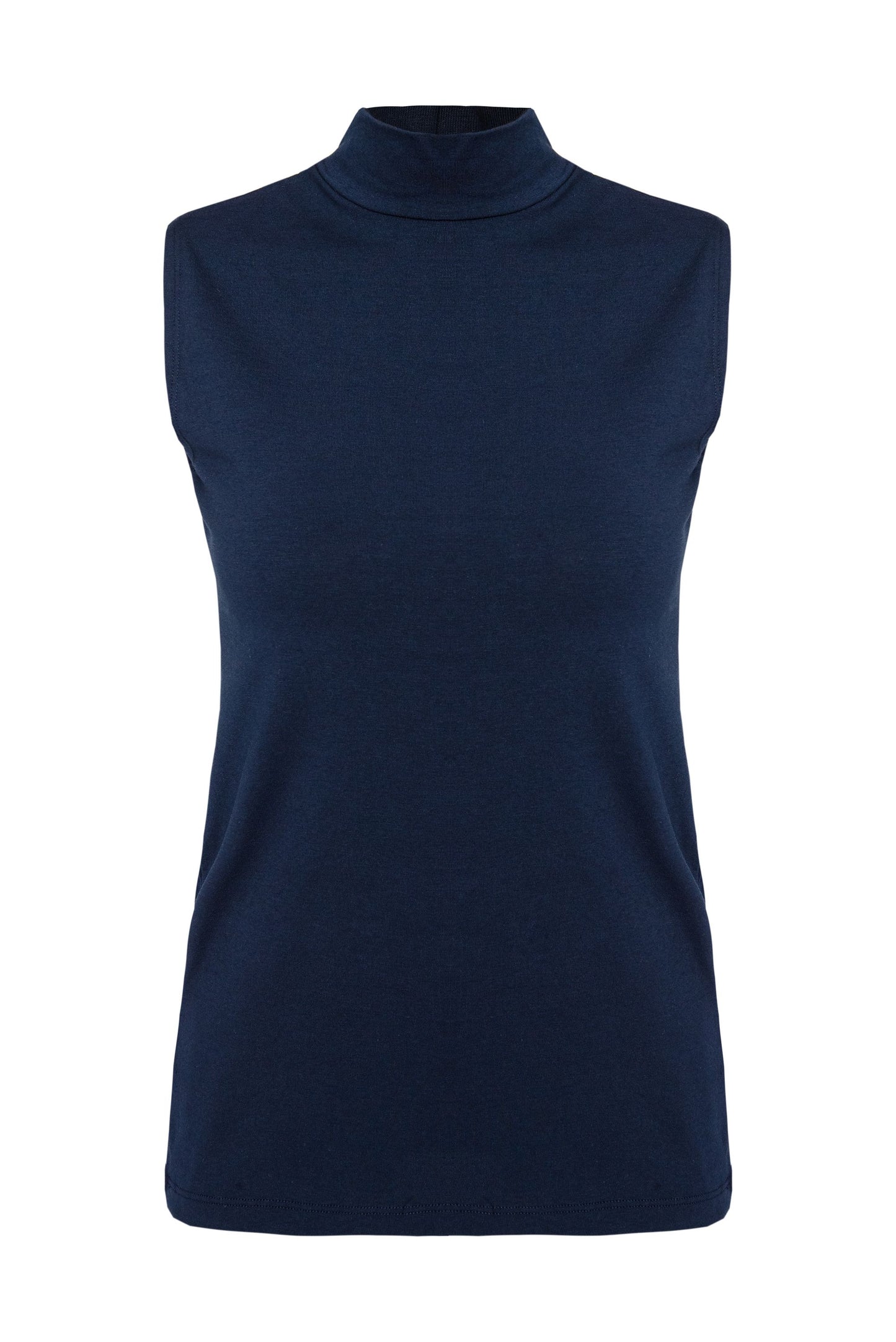Basic Shirt ärmellos Halbkragen Tank-Top