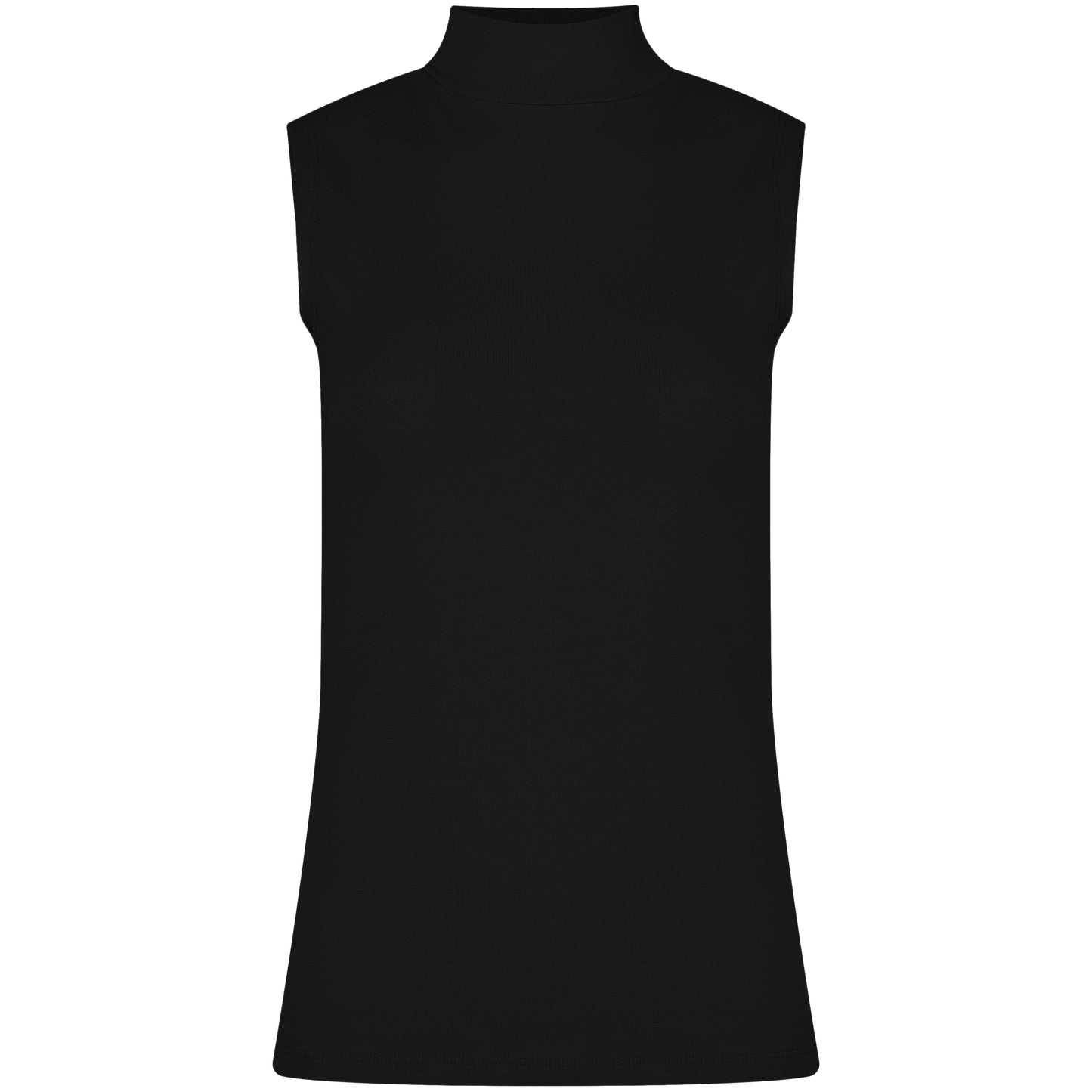 Basic Shirt ärmellos Halbkragen Tank-Top