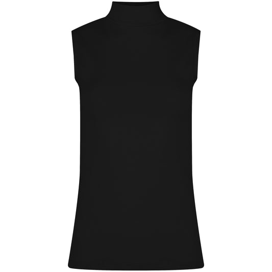 Basic Shirt ärmellos Halbkragen Tank-Top