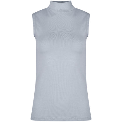 Basic Shirt ärmellos Halbkragen Tank-Top
