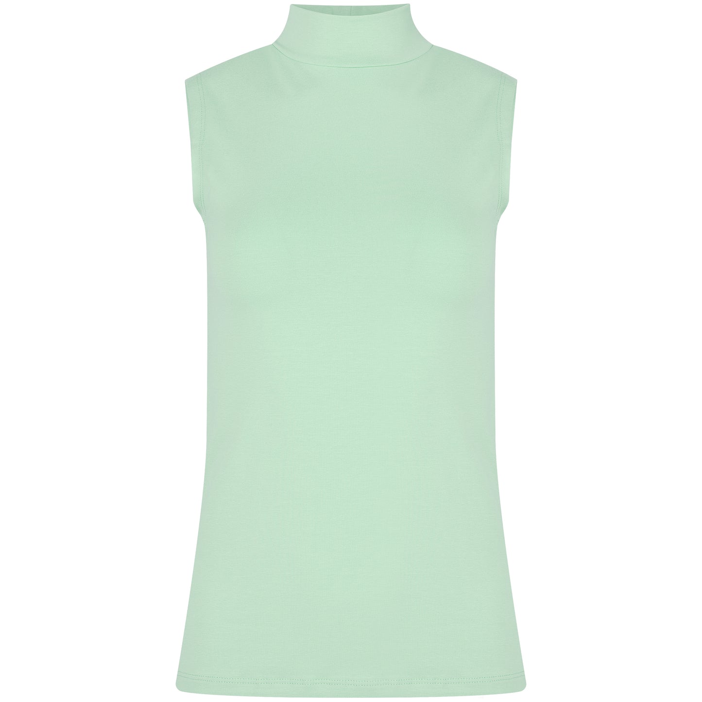 Basic Shirt ärmellos Halbkragen Tank-Top